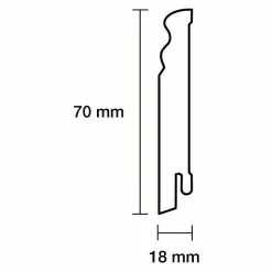 BAUHAUS Sockelleiste 2,44 M X 1,8 Cm X 7 Cm, MDF, Weiß Lackiert, 2 Stk. -Angebote Fliesen Verkäufe 12 6294