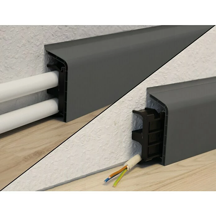 BAUHAUS Marley Sockelleiste 2 M, Anthrazit 6 BAUHAUS Marley Sockelleiste 2 M, Anthrazit – Bild 6