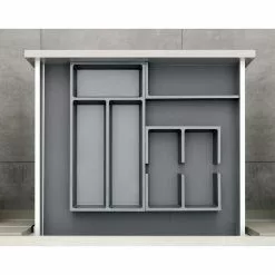 BAUHAUS Essensa Schubladeneinsatz-Set Connect Kunststoff, Dunkelgrau -Angebote Fliesen Verkäufe 12 6423