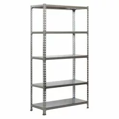 BAUHAUS Simonrack Simonclick Metallregal Super Plus L X B X H: 40 X 110 X 200 Cm, Traglast: 180 Kg/Boden, Anzahl Böden: 5 Stk., Stecken, Silber