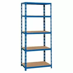 BAUHAUS Regalux Metall-Schwerlastregal M L X B X H: 50 X 60 X 180 Cm, Traglast: 290 Kg/Boden, Anzahl Böden: 5 Stk., Stecken, Blau