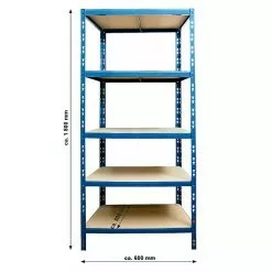 BAUHAUS Regalux Metall-Schwerlastregal M L X B X H: 50 X 60 X 180 Cm, Traglast: 290 Kg/Boden, Anzahl Böden: 5 Stk., Stecken, Blau -Angebote Fliesen Verkäufe 12 6528