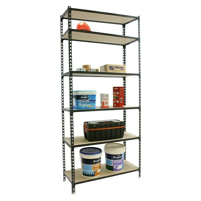 BAUHAUS Simonrack Maderclick Metallregal Mega Plus L X B X H: 50 X 120 X 250 Cm, Traglast: 150 Kg/Boden, Anzahl Böden: 6 Stk., Stecken, Anthrazitgrau 2 BAUHAUS Simonrack Maderclick Metallregal Mega Plus L X B X H: 50 X 120 X 250 Cm, Traglast: 150 Kg/Boden, Anzahl Böden: 6 Stk., Stecken, Anthrazitgrau – Bild 2