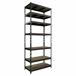 BAUHAUS Metall-Schwerlastregal B X T X H: 90 X 45 Cm X 226 Cm, Traglast: 200 Kg/Boden, Anzahl Böden: 7 Stk., Stecken, Anthrazit