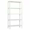 BAUHAUS Simonrack Homeclick Metallregal Mini L X B X H: 30 X 80 X 180 Cm, Traglast: 150 Kg/Boden, Anzahl Böden: 5 Stk., Weiß