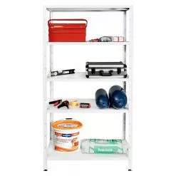 BAUHAUS Regalux Metallregal L X B X H: 45 X 100 X 188 Cm, Traglast: 65 Kg/Boden, Weiß -Angebote Fliesen Verkäufe 12 6698