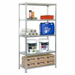 BAUHAUS Simonrack Simonclick Metallregal Mini L X B X H: 30 X 80 X 180 Cm, Traglast: 180 Kg/Boden, Anzahl Böden: 5 Stk., Stecken, Silber -Angebote Fliesen Verkäufe 12 6727