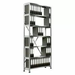 BAUHAUS Scholz Aktenregal Grundelement Länge: 1.250 Mm, Breite: 300 Mm, Höhe: 2.280 Mm, Traglast: 60 Kg/Boden, Anzahl Böden: 7 Stk.