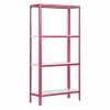 BAUHAUS Simonrack Homeclick Metallregal Mini L X B X H: 40 X 80 X 160 Cm, Traglast: 150 Kg/Boden, Anzahl Böden: 4 Stk., Rosa