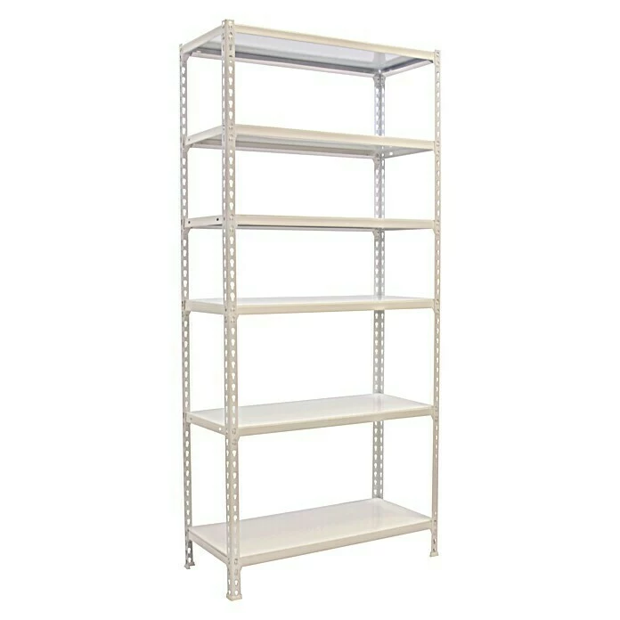 BAUHAUS Simonrack Simonclick Metallregal Mini L X B X H: 50 X 80 X 250 Cm, Traglast: 180 Kg/Boden, Anzahl Böden: 6 Stk., Stecken, Weiß 1 BAUHAUS Simonrack Simonclick Metallregal Mini L X B X H: 50 X 80 X 250 Cm, Traglast: 180 Kg/Boden, Anzahl Böden: 6 Stk., Stecken, Weiß