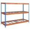 BAUHAUS Simonrack Ecoforte Metall-Schwerlastregal Rex L X B X H: 60 X 180 X 200 Cm, Traglast: 400 Kg/Boden, Anzahl Böden: 3 Stk., Stecken, Blau/Orange