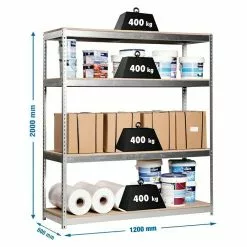 BAUHAUS Simonrack Ecoforte Metall-Schwerlastregal L X B X H: 60 X 120 X 200 Cm, Traglast: 400 Kg/Boden, Anzahl Böden: 4 Stk., Stecken, Grau 5 BAUHAUS Simonrack Ecoforte Metall-Schwerlastregal L X B X H: 60 X 120 X 200 Cm, Traglast: 400 Kg/Boden, Anzahl Böden: 4 Stk., Stecken, Grau -Angebote Fliesen Verkäufe 12 6931