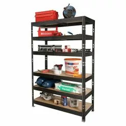 BAUHAUS Metall-Schwerlastregal L X B X H: 50 X 120 X 180 Cm, Traglast: 300 Kg/Boden, Stecken, Schwarz -Angebote Fliesen Verkäufe 12 6980