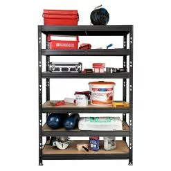 BAUHAUS Metall-Schwerlastregal L X B X H: 50 X 120 X 180 Cm, Traglast: 300 Kg/Boden, Stecken, Schwarz -Angebote Fliesen Verkäufe 12 6981