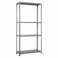 BAUHAUS Simonrack Simonclick Metallregal L X B X H: 40 X 80 X 160 Cm, Traglast: 150 Kg/Boden, Anzahl Böden: 4 Stk., Stecken, Grau