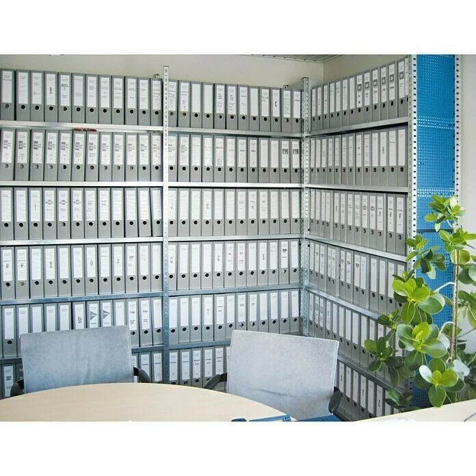 BAUHAUS Scholz Aktenregal Grundelement Länge: 1.250 Mm, Breite: 300 Mm, Höhe: 2.640 Mm, Traglast: 60 Kg/Boden, Anzahl Böden: 8 Stk. 5 BAUHAUS Scholz Aktenregal Grundelement Länge: 1.250 Mm, Breite: 300 Mm, Höhe: 2.640 Mm, Traglast: 60 Kg/Boden, Anzahl Böden: 8 Stk. – Bild 5