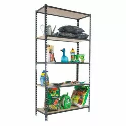 BAUHAUS Simonrack Maderclick Metallregal Plus L X B X H: 50 X 100 X 200 Cm, Traglast: 150 Kg/Boden, Anzahl Böden: 5, Stecken, Anthrazitgrau -Angebote Fliesen Verkäufe 12 7641