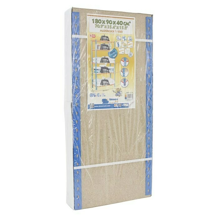 BAUHAUS Simonrack Maderclick Metallregal Plus L X B X H: 50 X 100 X 200 Cm, Traglast: 150 Kg/Boden, Anzahl Böden: 5, Stecken, Silber 3 BAUHAUS Simonrack Maderclick Metallregal Plus L X B X H: 50 X 100 X 200 Cm, Traglast: 150 Kg/Boden, Anzahl Böden: 5, Stecken, Silber – Bild 3