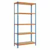BAUHAUS Simonrack Maderclick Metallregal Plus L X B X H: 50 X 100 X 200 Cm, Traglast: 150 Kg/Boden, Anzahl Böden: 5, Stecken, Blau/Orange