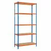 BAUHAUS Simonrack Maderclick Metallregal Super Plus L X B X H: 40 X 110 X 200 Cm, Traglast: 150 Kg/Boden, Anzahl Böden: 5, Stecken, Blau/Orange