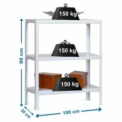 BAUHAUS Simonrack Homeclick Metallregal Plus L X B X H: 30 X 100 X 90 Cm, Traglast: 150 Kg/Boden, Anzahl Böden: 3 Stk., Stecken, Weiß 7 BAUHAUS Simonrack Homeclick Metallregal Plus L X B X H: 30 X 100 X 90 Cm, Traglast: 150 Kg/Boden, Anzahl Böden: 3 Stk., Stecken, Weiß -Angebote Fliesen Verkäufe 12 7712