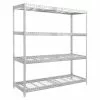 BAUHAUS Simonrack Ecoforte Metall-Schwerlastregal Rex L X B X H: 60 X 180 X 250 Cm, Traglast: 400 Kg/Boden, Anzahl Böden: 4 Stk., Silber