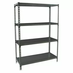 BAUHAUS Simonrack Simonclick Metallregal Mini L X B X H: 30 X 80 X 150 Cm, Traglast: 180 Kg/Boden, Anzahl Böden: 4 Stk., Stecken, Anthrazit