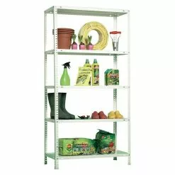 BAUHAUS Simonrack Comfort Metallregal L X B X H: 40 X 100 X 200 Cm, Traglast: 100 Kg/Boden, Anzahl Böden: 5 Stk., Schrauben, Weiß -Angebote Fliesen Verkäufe 12 7802