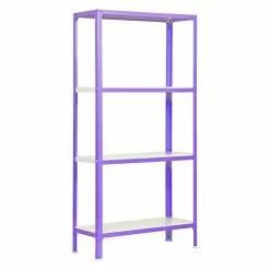 BAUHAUS Simonrack Homeclick Metallregal Mini L X B X H: 30 X 80 X 160 Cm, Traglast: 150 Kg/Boden, Anzahl Böden: 4 Stk., Lila