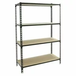 BAUHAUS Simonrack Maderclick Metallregal Mega Plus L X B X H: 40 X 120 X 150 Cm, Traglast: 150 Kg/Boden, Anzahl Böden: 4 Stk., Stecken, Anthrazitgrau