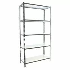 BAUHAUS Simonrack Simonclick Metallregal Mega L X B X H: 50 X 120 X 200 Cm, Traglast: 180 Kg/Boden, Anzahl Böden: 5 Stk., Stecken, Anthrazit/Weiß