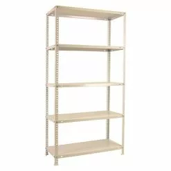 BAUHAUS Simonrack Comfort Metallregal L X B X H: 40 X 90 X 180 Cm, Traglast: 100 Kg/Boden, Anzahl Böden: 5, Schrauben, Weiß