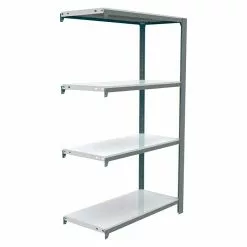 BAUHAUS Simonrack Simonoffice Aktenregal Anbauelement L X B X H: 30 X 90 X 150 Cm, Traglast: 200 Kg/Boden, Anzahl Böden: 4, Grau