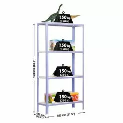 BAUHAUS Simonrack Homeclick Metallregal Mini L X B X H: 40 X 80 X 160 Cm, Traglast: 150 Kg/Boden, Anzahl Böden: 4 Stk., Lila 7 BAUHAUS Simonrack Homeclick Metallregal Mini L X B X H: 40 X 80 X 160 Cm, Traglast: 150 Kg/Boden, Anzahl Böden: 4 Stk., Lila -Angebote Fliesen Verkäufe 12 7898