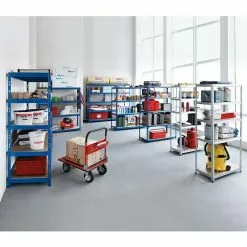 BAUHAUS Regalux Metall-Schwerlastregal Mega L X B X H: 70 X 240 X 200 Cm, Traglast: 450 Kg/Boden, Anzahl Böden: 5 Stk., Stecken, Blau -Angebote Fliesen Verkäufe 12 7979