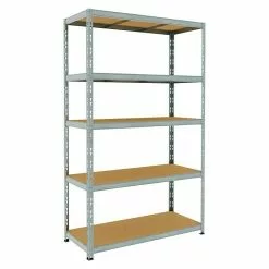 BAUHAUS Metall-Schwerlastregal L X B X H: 50 X 120 X 200 Cm, Traglast: 250 Kg/Boden, Anzahl Böden: 5 Stk.