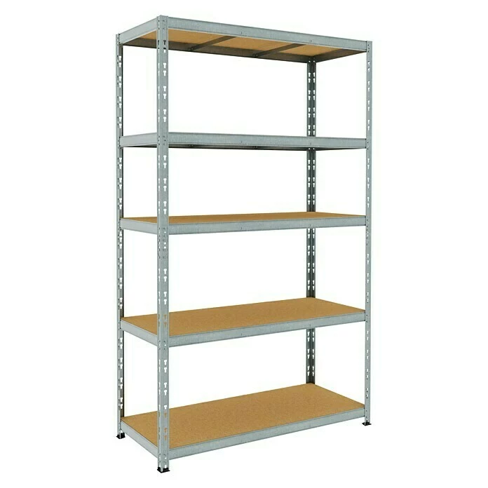 BAUHAUS Metall-Schwerlastregal L X B X H: 50 X 120 X 200 Cm, Traglast: 250 Kg/Boden, Anzahl Böden: 5 Stk. 1 BAUHAUS Metall-Schwerlastregal L X B X H: 50 X 120 X 200 Cm, Traglast: 250 Kg/Boden, Anzahl Böden: 5 Stk.