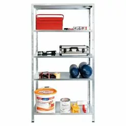 BAUHAUS Regalux Metallregal L X B X H: 45 X 100 X 188 Cm, Traglast: 65 Kg/Boden, Silber -Angebote Fliesen Verkäufe 12 8007