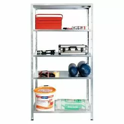 BAUHAUS Regalux Metallregal L X B X H: 45 X 100 X 188 Cm, Traglast: 65 Kg/Boden, Silber -Angebote Fliesen Verkäufe 12 8008