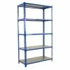 BAUHAUS Simonrack Simonclick Metallregal Super Plus L X B X H: 40 X 110 X 200 Cm, Traglast: 180 Kg/Boden, Anzahl Böden: 5 Stk., Stecken, Blau
