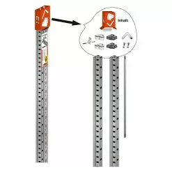 BAUHAUS Scholz System Regalpfosten Anbauelement Länge: 2.640 Mm, 2 Stk. -Angebote Fliesen Verkäufe 12 8061
