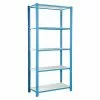 BAUHAUS Simonrack Simonoffice Aktenregal Grundelement L X B X H: 40 X 90 X 210 Cm, Traglast: 200 Kg/Boden, Anzahl Böden: 5, Blau/Weiß