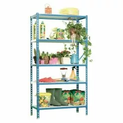 BAUHAUS Simonrack Simonclick Metallregal Plus L X B X H: 50 X 100 X 200 Cm, Traglast: 180 Kg/Boden, Anzahl Böden: 5 Stk., Stecken, Blau/Weiß -Angebote Fliesen Verkäufe 12 8105