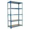 BAUHAUS Simonrack Simonclick Metallregal Plus L X B X H: 40 X 100 X 200 Cm, Traglast: 180 Kg/Boden, Anzahl Böden: 5 Stk., Stecken, Blau