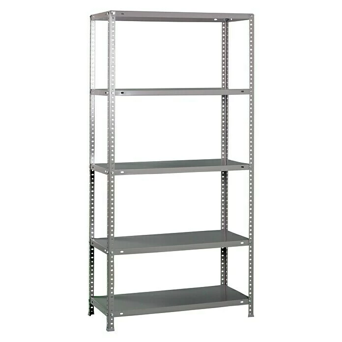 BAUHAUS Simonrack Simonclassic Metallregal Advantage Plus L X B X H: 30 X 100 X 200 Cm, Traglast: 75 Kg/Boden, Anzahl Böden: 5 Stk., Schrauben, Grau 1 BAUHAUS Simonrack Simonclassic Metallregal Advantage Plus L X B X H: 30 X 100 X 200 Cm, Traglast: 75 Kg/Boden, Anzahl Böden: 5 Stk., Schrauben, Grau