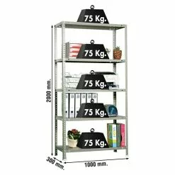 BAUHAUS Simonrack Simonclassic Metallregal Advantage Plus L X B X H: 30 X 100 X 200 Cm, Traglast: 75 Kg/Boden, Anzahl Böden: 5 Stk., Schrauben, Grau 5 BAUHAUS Simonrack Simonclassic Metallregal Advantage Plus L X B X H: 30 X 100 X 200 Cm, Traglast: 75 Kg/Boden, Anzahl Böden: 5 Stk., Schrauben, Grau -Angebote Fliesen Verkäufe 12 8117