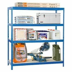 BAUHAUS Regalux Metall-Schwerlastregal XXL L X B X H: 60 X 160 X 185 Cm, Traglast: 350 Kg/Boden, Anzahl Böden: 4 Stk., Stecken, Blau -Angebote Fliesen Verkäufe 12 8159