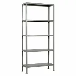 BAUHAUS Simonrack Homeclick Metallregal Plus L X B X H: 30 X 100 X 180 Cm, Traglast: 150 Kg/Boden, Anzahl Böden: 5 Stk., Stecken, Grau