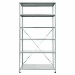 BAUHAUS Scholz Metall-Lagerregal SE Länge: 400 Mm, Breite: 1.050 Mm, Höhe: 2.280 Mm, Traglast: 140 Kg/Boden, Anzahl Böden: 6 Stk.