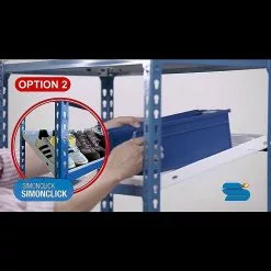 BAUHAUS Simonrack Simonclick Metallregal L X B X H: 30 X 100 X 200 Cm, Traglast: 180 Kg/Boden, Anzahl Böden: 5 Stk., Stecken, Anthrazit/Weiß -Angebote Fliesen Verkäufe 12 8239